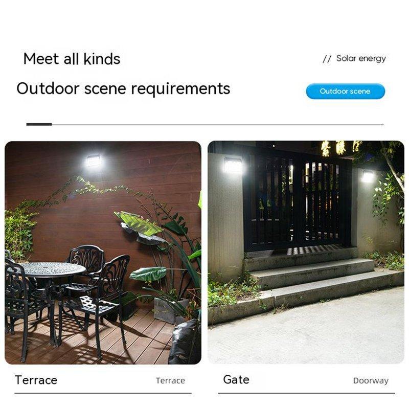 Solar Lights |   Wholesale 3.7V 112LED Solar Light 2200mah Lithium Battery 4 Lighting Modes Outdoor Waterproof Garden Wall Lamp LED Lighting 112LED