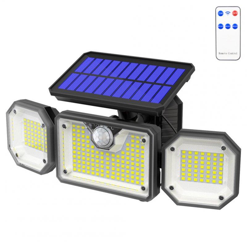 Solar Lights |   Wholesale 3 Heads Solar Lights 3 Mode Outdoor Ip65 Waterproof Energy Saving Infrared Motion Sensor Wall Lamp 3 heads 226LED remote control LED Lighting 3 heads 226LED remote control