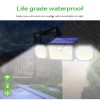 Solar Lights |   Wholesale 3-heads Solar Wall Lamp 3 Modes Outdoor Waterproof Human Body Induction Garden Lights With Solar Panel TG-TY05131 Three heads LED Lighting Solar Lights