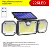 Solar Lights |   Wholesale 3-heads Solar Wall Lamp 3 Modes Outdoor Waterproof Human Body Induction Garden Lights With Solar Panel TG-TY05131 Three heads LED Lighting Solar Lights