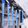 Solar Lights |   Wholesale 30CM Led Icicle Pick Light Set Of 8 IP65 Waterproof Meteor Shower Rain Light Garland Ice String Light For Christmas Decorations white 110V US plug LED Lighting Solar Lights