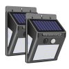 Solar Lights |   Wholesale 30LEDs Solar Lamp Motion Sensor Wall Light IP65 Waterproof Emergency for Garden  Outdoor Lighting 2PCS LED Lighting 2PCS + Human body induction + micro light mode