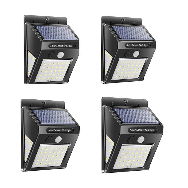 Solar Lights |   Wholesale 30LEDs Solar Lamp Motion Sensor Wall Light IP65 Waterproof Emergency for Garden  Outdoor Lighting 4PCS LED Lighting 4PCS + Human body induction + micro light mode