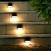 Solar Lights |   Wholesale 4 Pack Led Solar Deck Lights Outdoor Waterproof Step Lights Auto On/Off Fence Lamp For Stairs Step Railing Yard Patio solar wall light LED Lighting Solar Lights