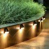 Solar Lights |   Wholesale 4 Pack Led Solar Deck Lights Outdoor Waterproof Step Lights Auto On/Off Fence Lamp For Stairs Step Railing Yard Patio solar wall light LED Lighting Solar Lights