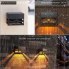 Solar Lights |   Wholesale 4 Pcs Led RGB Solar Wall Lamp With 2V/0.35W Solar Plate Outdoor Waterproof Sconce Lantern For Balcony Yard Street Garden Decoration RGB gradient 4 pack LED Lighting RGB gradient + 4 pack