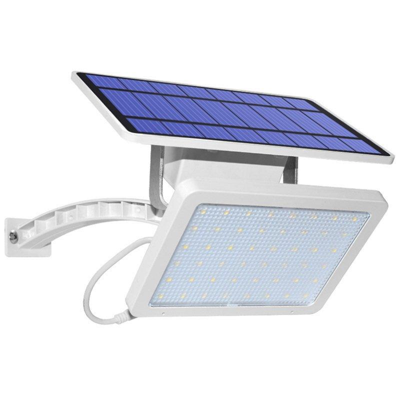 Solar Lights |   Wholesale 48led Outdoor Led Solar Light Intelligent Automatic Street Lamp with Solar Panel white shell LED Lighting Solar Lights