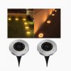 Solar Lights |   Wholesale 4pcs 20 Led Underground Lights Automatic Charging Solar Buried Lamps For Lawn Garden Pathway Decor white lights LED Lighting Solar Lights