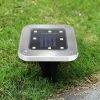 Solar Lights |   Wholesale 4Pcs 8LEDs Solar Powered Buried Light Underground Lamp for Outdoor Path Way Patio Garden Yard warm light LED Lighting Solar Lights