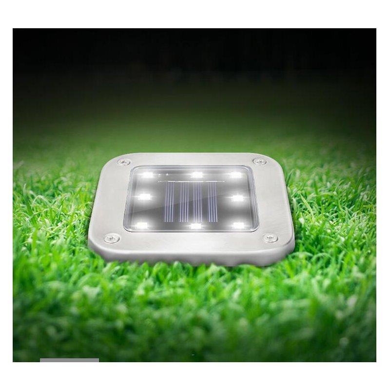 Solar Lights |   Wholesale 4Pcs 8LEDs Solar Powered Buried Light Underground Lamp for Outdoor Path Way Patio Garden Yard white light LED Lighting Solar Lights