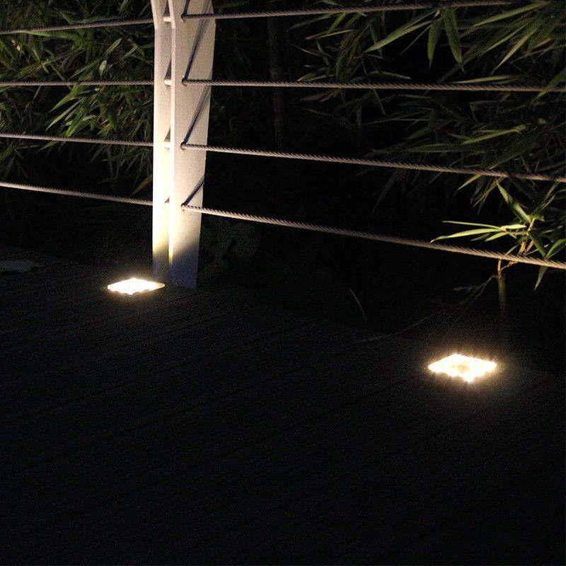 Solar Lights |   Wholesale 4Pcs 8LEDs Solar Powered Buried Light Underground Lamp for Outdoor Path Way Patio Garden Yard white light LED Lighting Solar Lights