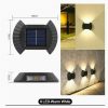 Solar Lights |   Wholesale 4pcs Led Outdoor Solar Lamp Intelligent Sensor Waterproof Automatic Garden Decorative Light Wall Lamp 2LED [Warm Light] LED Lighting 2LED [Warm Light]