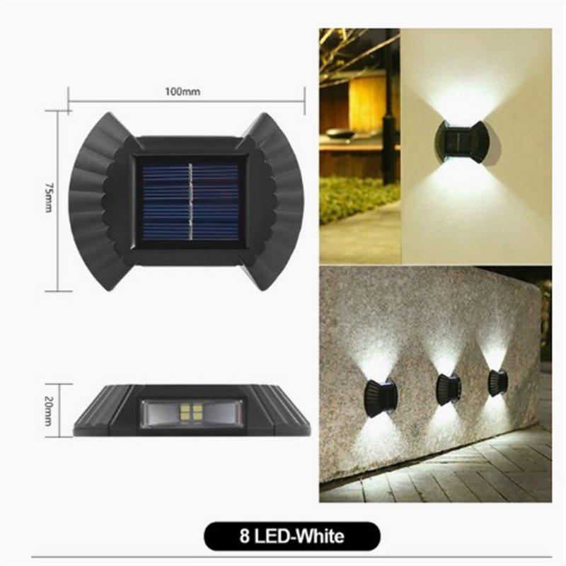 Solar Lights |   Wholesale 4pcs Led Outdoor Solar Lamp Intelligent Sensor Waterproof Automatic Garden Decorative Light Wall Lamp 8LED [white light] LED Lighting 8LED [white light]