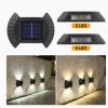 Solar Lights |   Wholesale 4pcs Led Outdoor Solar Lamp Intelligent Sensor Waterproof Automatic Garden Decorative Light Wall Lamp 8LED [white light] LED Lighting 8LED [white light]