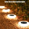 Solar Lights |   Wholesale 4pcs Solar Ground Light With 14 LED Beads Rechargeable Solar Panel Outdoor Solar Landscape Lights IP65 Waterproof Warm Light In-Ground Lamp For Backyard Lawn 【warm light】 LED Lighting Solar Lights