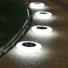 Solar Lights |   Wholesale 4pcs Solar Ground Light With 14 LED Beads Rechargeable Solar Panel Outdoor Solar Landscape Lights IP65 Waterproof Warm Light In-Ground Lamp For Backyard Lawn 【warm light】 LED Lighting Solar Lights