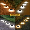 Solar Lights |   Wholesale 4pcs Solar Ground Light With 14 LED Beads Rechargeable Solar Panel Outdoor Solar Landscape Lights IP65 Waterproof Warm Light In-Ground Lamp For Backyard Lawn 【warm light】 LED Lighting Solar Lights