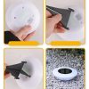 Solar Lights |   Wholesale 4pcs Solar Ground Light With 14 LED Beads Rechargeable Solar Panel Outdoor Solar Landscape Lights IP65 Waterproof Warm Light In-Ground Lamp For Backyard Lawn 【warm light】 LED Lighting Solar Lights