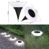 Solar Lights |   Wholesale 4pcs Solar Ground Light With 14 LED Beads Rechargeable Solar Panel Outdoor Solar Landscape Lights IP65 Waterproof Warm Light In-Ground Lamp For Backyard Lawn 【White light】 LED Lighting Solar Lights