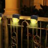 Solar Lights |   Wholesale 4Pcs Solar Lamp LED Waterproof Outdoor Light for Waterproof Landscape Step Stair Deck Yard Balcony Fence Black warm light LED Lighting Black + Warm light