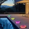 Solar Lights |   Wholesale 4W LED Solar Garden Light Built-in Solar Panel Weatherproof Color Changing Outdoor Courtyard Lamp For Fence Pathway Trees Garden Yard Flying saucer model LED Lighting Flying saucer model