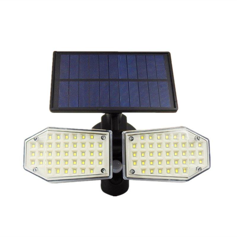 Solar Lights |   Wholesale 500lm Solar Split Wall Lamp Human Body Induction Lighting Street Lamp Outdoor Light Split double-head 78LED LED Lighting Solar Lights