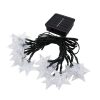 Solar Lights |   Wholesale 5M 20LEDs Waterproof Solar Star Shape String Light Night Lamp Outdoor Yard Garden Festival Decoration  warm light LED Lighting Solar Lights