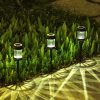 Solar Lights |   Wholesale 6 Pack LED Solar Lights Outdoor Waterproof Auto On/Off Glass Decorative 360° Lighting Garden Lights For Outside Landscape Walkway warm light LED Lighting Solar Lights