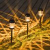 Solar Lights |   Wholesale 6 Pack LED Solar Lights Outdoor Waterproof Auto On/Off Glass Decorative 360° Lighting Garden Lights For Outside Landscape Walkway white light LED Lighting Solar Lights