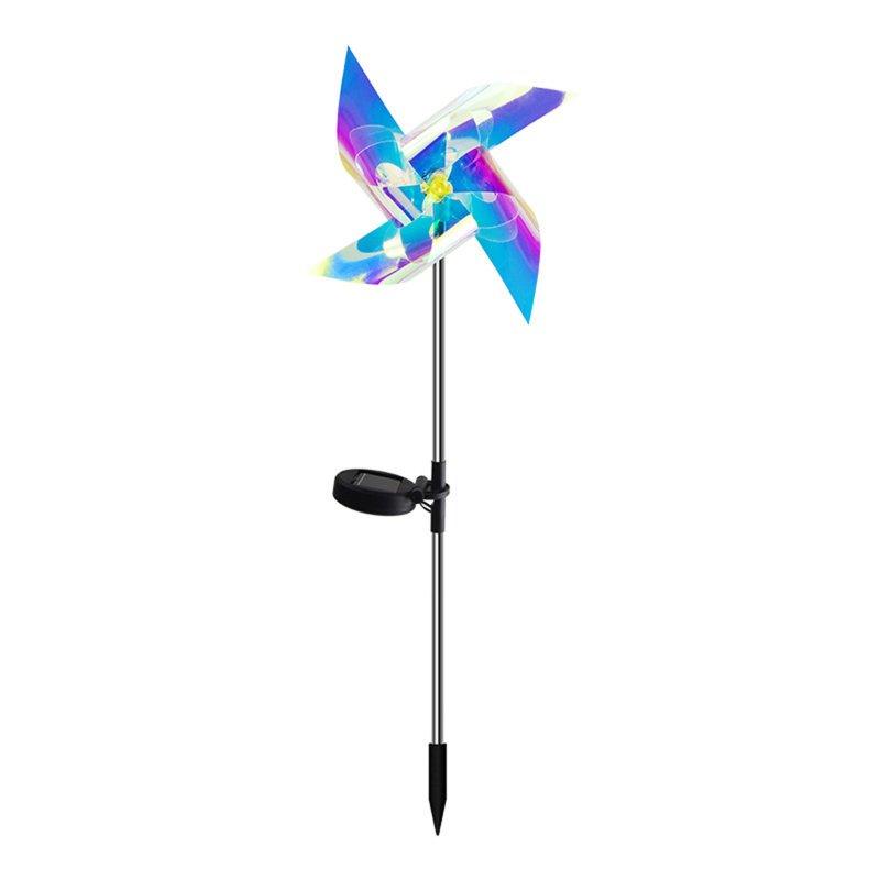 Solar Lights |   Wholesale 66CM Solar Windmill Lights With 2V120MA Solar Panel IP65 Waterproof Energy Saving Auto On/off Outdoor Courtyard Lawn Lamp 1pc LED Lighting 1pc