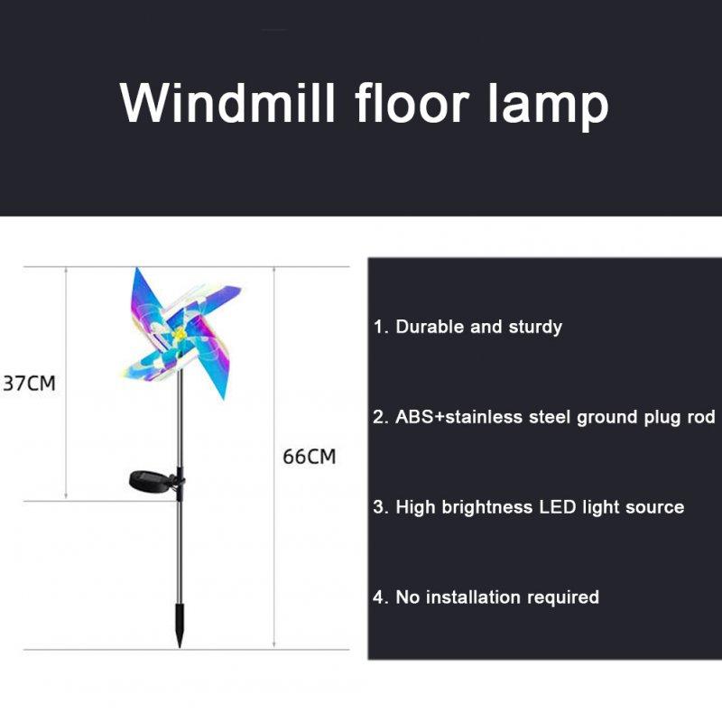 Solar Lights |   Wholesale 66CM Solar Windmill Lights With 2V120MA Solar Panel IP65 Waterproof Energy Saving Auto On/off Outdoor Courtyard Lawn Lamp 1pc LED Lighting 1pc