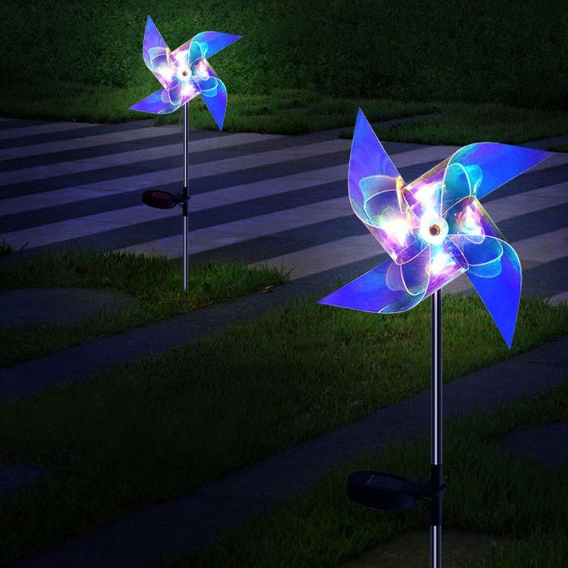 Solar Lights |   Wholesale 66CM Solar Windmill Lights With 2V120MA Solar Panel IP65 Waterproof Energy Saving Auto On/off Outdoor Courtyard Lawn Lamp 1pc LED Lighting 1pc