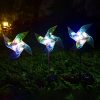 Solar Lights |   Wholesale 66CM Solar Windmill Lights With 2V120MA Solar Panel IP65 Waterproof Energy Saving Auto On/off Outdoor Courtyard Lawn Lamp 2pcs LED Lighting 2pcs