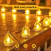 Solar Lights |   Wholesale 6Pcs Led Solar Candles Lamp With Intelligent Light Control IP65 Waterproof 3D Floating Tea Candles Light Night Light For Wedding Garden Balcony Party 【White Shell】 LED Lighting Solar Lights