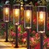 Solar Lights |   Wholesale 6pcs LED Solar Garden Lights With 600MAH NI-MH Battery IP65 Waterproof Energy Saving Solar Powered Outdoor Courtyard Lamp Stake LED Lighting Solar Lights