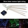 Solar Lights |   Wholesale 8 Tubes/Set LED 30cm Meteor Shower Solar Lamp Falling Rain Fairy String Lights Ultra Bright Drop Decoration Light blue LED Lighting Blue