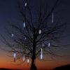 Solar Lights |   Wholesale 8 Tubes/Set LED 30cm Meteor Shower Solar Lamp Falling Rain Fairy String Lights Ultra Bright Drop Decoration Light blue LED Lighting Blue