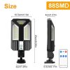 Solar Lights |   Wholesale 880000lm Led Solar Street Lamp Motion Sensor Light 3 Lighting Modes Garden Outdoor Street Light V95 with RC LED Lighting Solar Lights