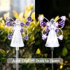 Solar Lights |   Wholesale Angel Garden Stake Lights Outdoor Waterproof Energy Saving Solar Lamps with 7 Leds Purple LED Lighting Purple