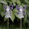 Solar Lights |   Wholesale Angel Garden Stake Lights Outdoor Waterproof Energy Saving Solar Lamps with 7 Leds Purple LED Lighting Purple