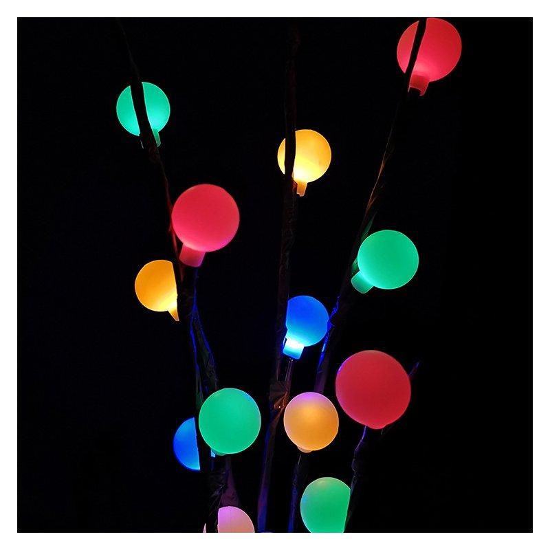 Solar Lights |   Wholesale LED 3 in 1 Solar Waterproof Tree Branch Shape Ball Light Decor Lamp for Wedding Party Festival Color LED Lighting Color