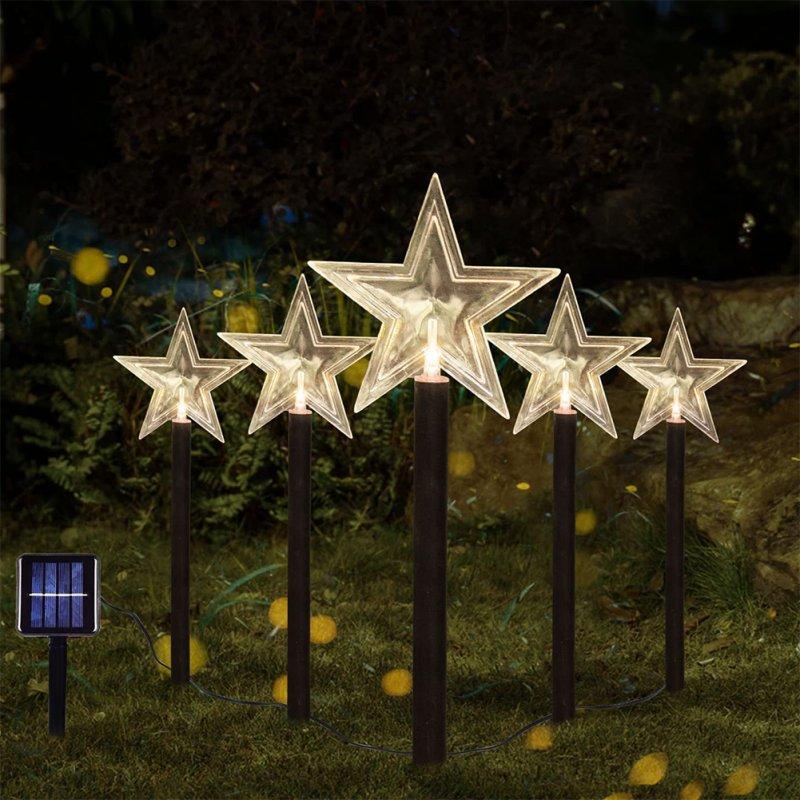 Solar Lights |   Wholesale Led Christmas Solar Lawn Light Ip65 Waterproof Energy Saving Fairy Lights for Courtyard Garden Patio Decoration Star LED Lighting Solar Lights