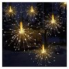 Solar Lights |   Wholesale LED Fireworks Shape Solar String lights or Garden Decoration Copper Wire Warm White_40 200LEDs LED Lighting Solar Lights