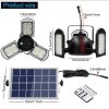 Solar Lights |   Wholesale Led Garage  Lights 3-leaf Deformable Led Garage Ceiling Lights With Remote Control Solar light LED Lighting Solar light