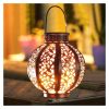 Solar Lights |   Wholesale LED Hanging Solar Lanterns with Handle Outdoor Garden Lights Decoration Bronze LED Lighting Bronze