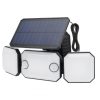 Solar Lights |   Wholesale LED Outdoor Solar Light IP44 Waterproof 3-5 m Infrared Sensor Wall Lamp For Garden Decoration Front Door Yard Garage Deck 3 heads and double induction LED Lighting 3 heads & double induction