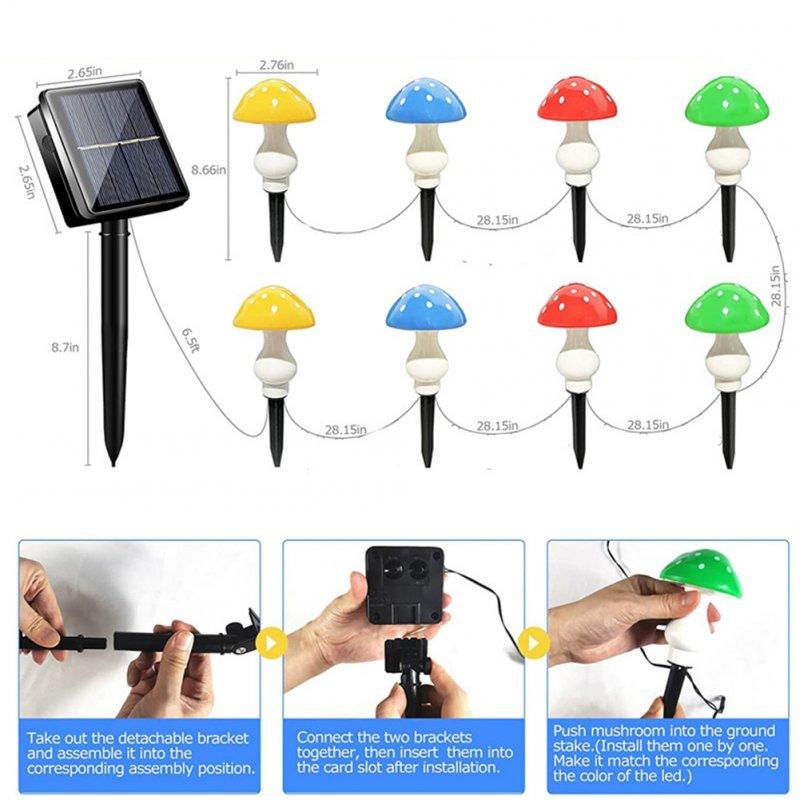 Solar Lights |   Wholesale Led Outdoor Solar Lights Mushroom Shape Luminous String Lamp for Lawn Garden Patio Street Decoration LED Lighting (red, yellow, blue & green)