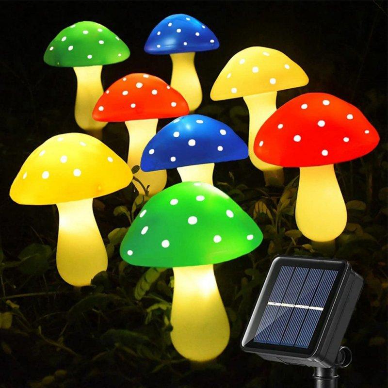 Solar Lights |   Wholesale Led Outdoor Solar Lights Mushroom Shape Luminous String Lamp for Lawn Garden Patio Street Decoration LED Lighting (red, yellow, blue & green)