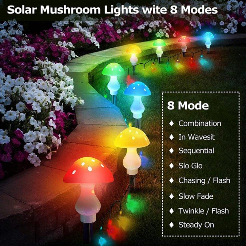 Solar Lights |   Wholesale Led Outdoor Solar Lights Mushroom Shape Luminous String Lamp for Lawn Garden Patio Street Decoration LED Lighting (red, yellow, blue & green)