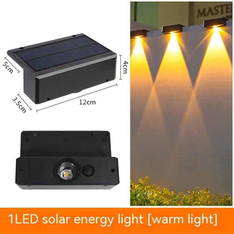 Solar Lights |   Wholesale LED Solar Deck Lights Outdoor Waterproof Solar Powered Step Lights For Stairs Step Fence Yard Patio Pathway warm light LED Lighting Solar Lights